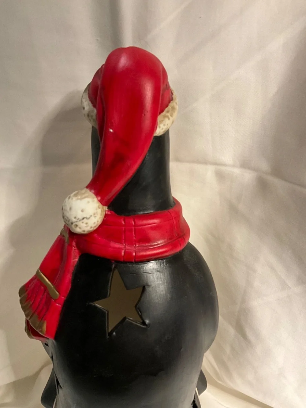 Vintage-Style Ceramic Penguin Holiday Luminary Figurines - Set of 2